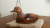 The Mother Load &ldquo;Jack Rabbit&rdquo; Oil Painting on Marble Slab w/ Hand Painted Wooden Duck - 6