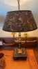 (2) Lamps and Leather Desk Set - 6