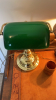 (2) Lamps and Leather Desk Set - 7