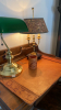 (2) Lamps and Leather Desk Set - 8