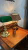 (2) Lamps and Leather Desk Set - 9