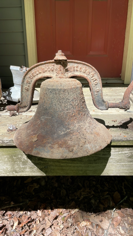 Antique Bell with Post Hanger