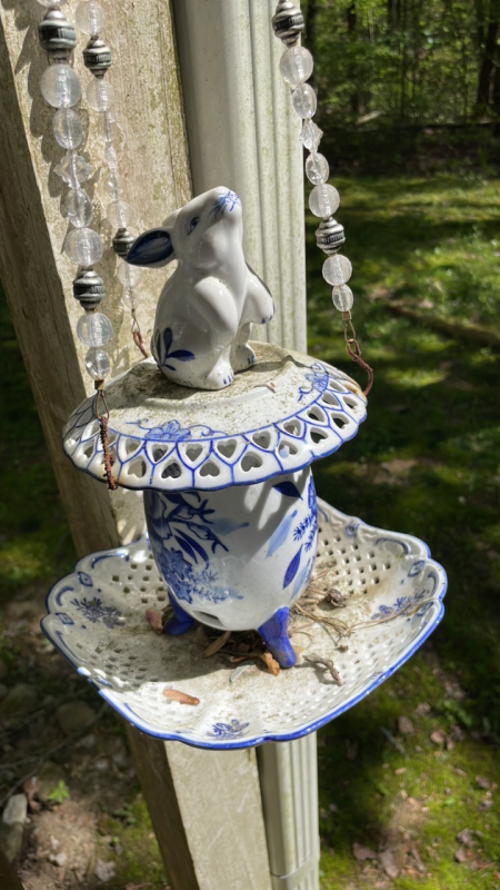 Bunny Ceramic Bird Feeder