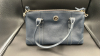 Dooney & Bourke Large Domed Navy Leather Satchel