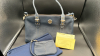 Dooney & Bourke Large Domed Navy Leather Satchel - 6