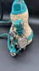 Brighton Teal Straw Messenger Bag - 6