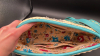 Brighton Teal Straw Messenger Bag - 7