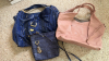 Vince Camuto Pink Leather Bag and G.I.L.I Blue Snake Print Handbags