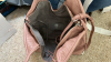 Vince Camuto Pink Leather Bag and G.I.L.I Blue Snake Print Handbags - 4