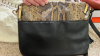 G.I.L.I Leather Tote and Snake Print Crossbody - 12