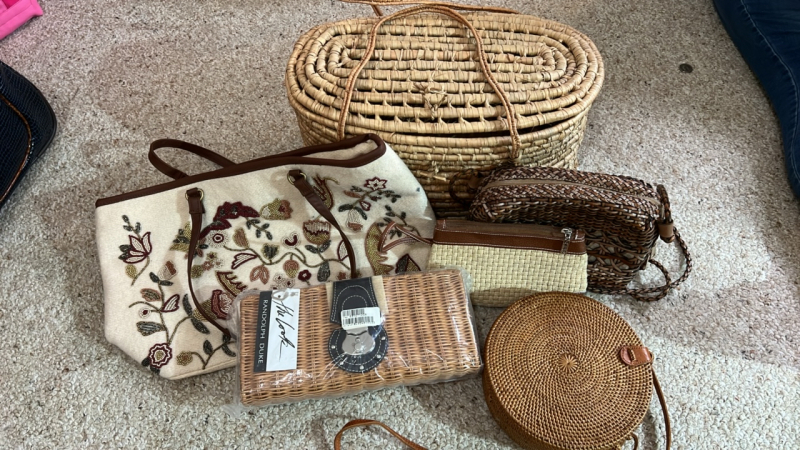 Assorted Totes, Straw Handbags and Clutch