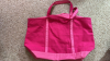 Pink Canvas Tote with Assorted Travel Bags - 2