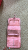 Pink Canvas Tote with Assorted Travel Bags - 8