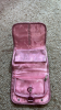 Pink Canvas Tote with Assorted Travel Bags - 12