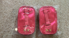 Pink Canvas Tote with Assorted Travel Bags - 16