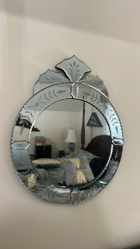 Venetian Oval Glass Mirror