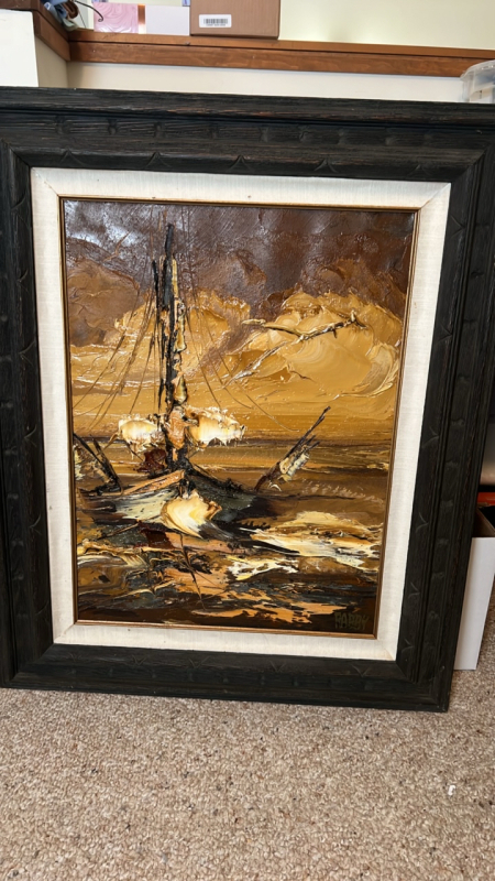 Trawler of Cozumel by J. Howard Rabby Oil Painting