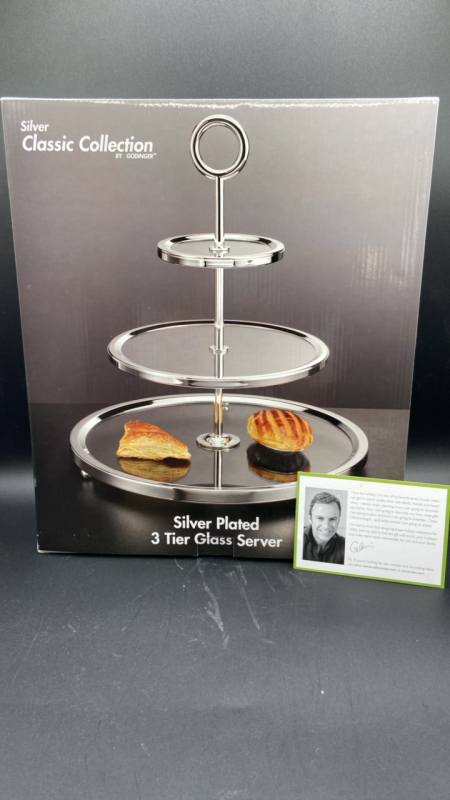 Silver Plated 3 Tier Glass Server