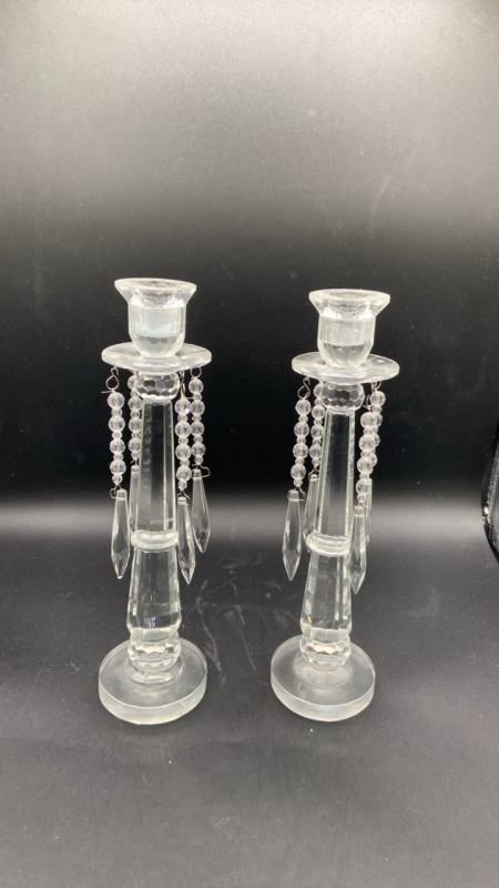 Sorelle Crystal Candlestick Holders (2)