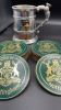 Nottingham Coasters, Singapore Pewter Cup and Lion, and Salt and Pepper Shakers - 3