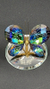 Reverse Painted Crystal Butterflies - 6