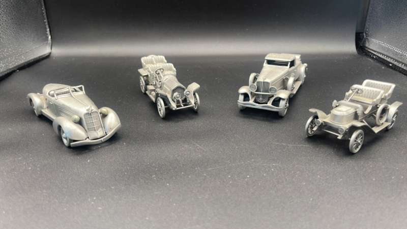 Danbury Mint Pewter Car Collection (4)