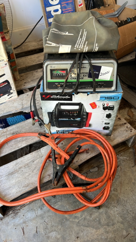 Battery Chargers (2) and Jumper Cables