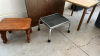 Folding Table, Wooden End Table and Stools (2) - 5