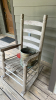 Wooden Rocking Chair, Hummingbird Feeder and Metal Bucket - 5