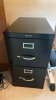 Anderson Hickey Filing Cabinet, (2) Wooden End Table and (2) Computer Chair