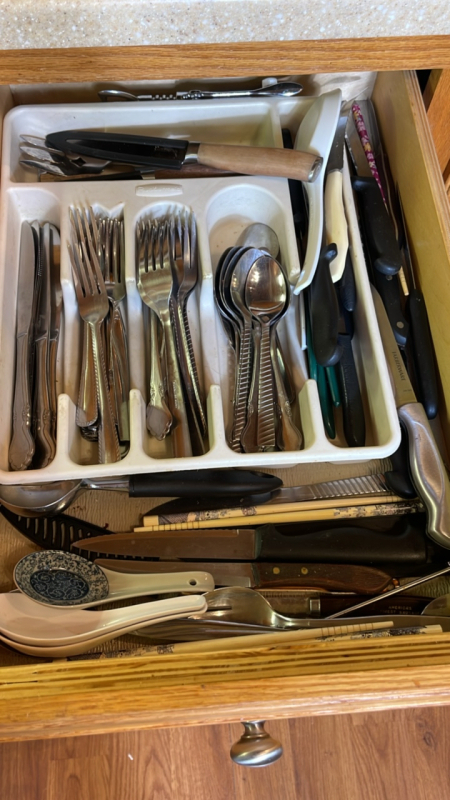 Assorted Kitchen Utensils and Silverware