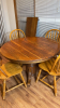 Oak Round Table 5 chairs