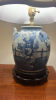 Oriental Blue and White Tea Pot Style Lamp - 2