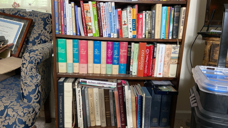 Assortment of Books Cookbooks, History and more, 3 shelves
