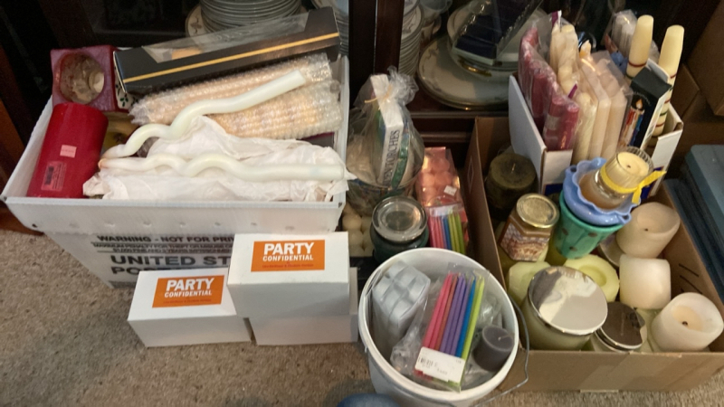 Variety of Candles, Candle Sticks, Tea Lights (Huge Lot)
