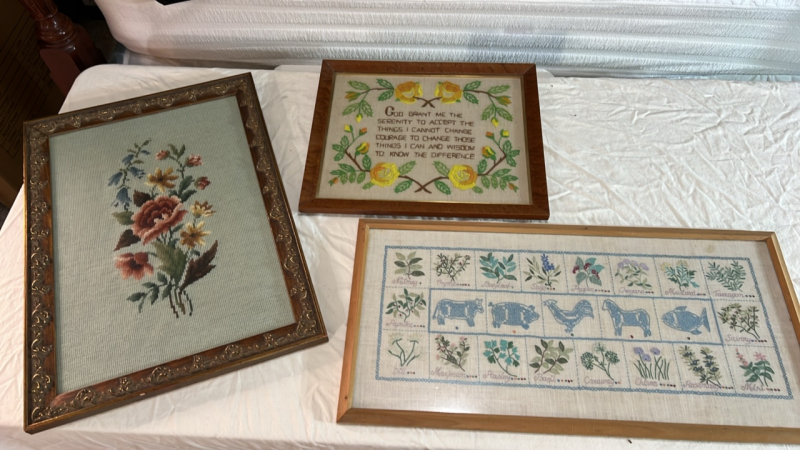 Assorted Needlepoint Artwork