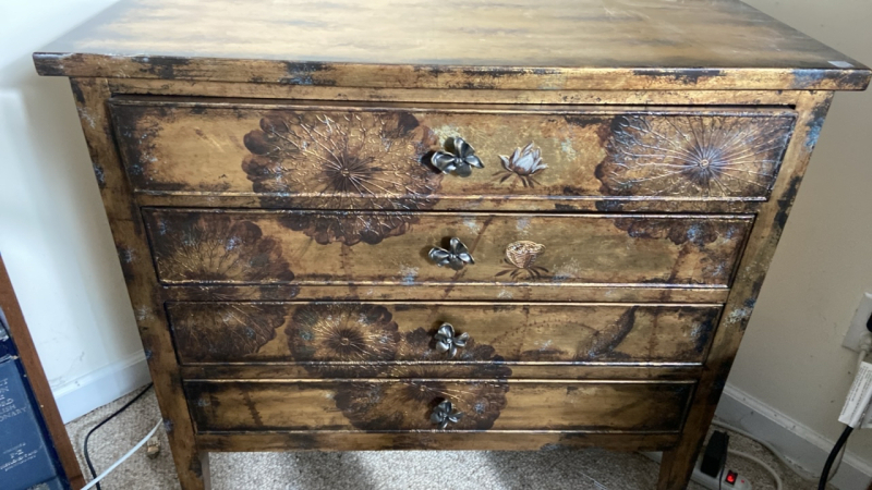 Decoupage Wooden Chest of Drawers