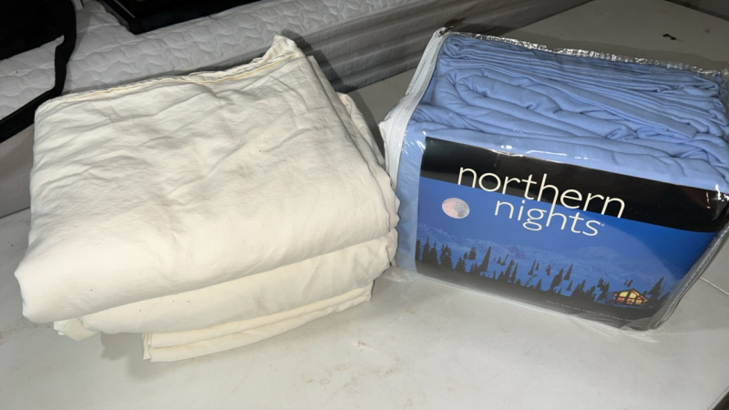 Northern Nights King Sheet Set and Queen Ivory Sheets
