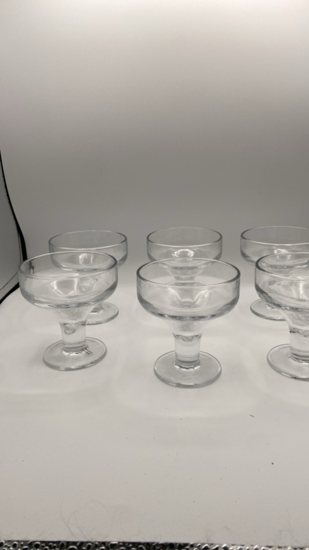 Petite Flat Bottom Vintage 4oz Mini Coupe Glasses (6)