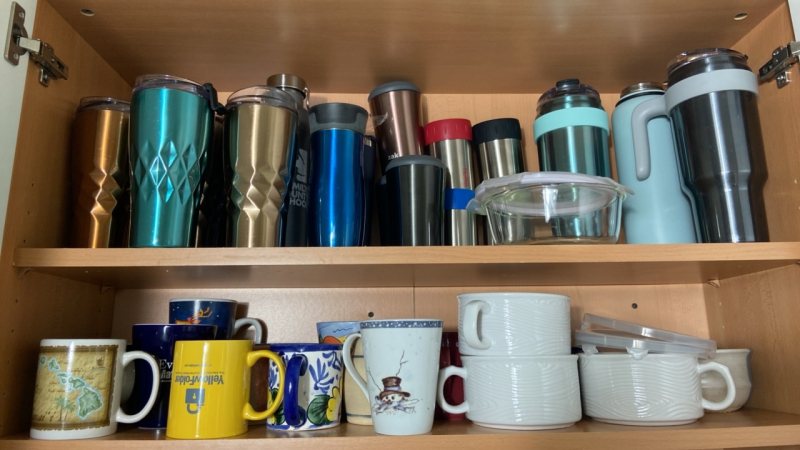Assorted Cups, Bottles and Mugs