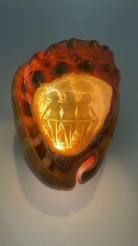 Cameo Carved Conch Shell