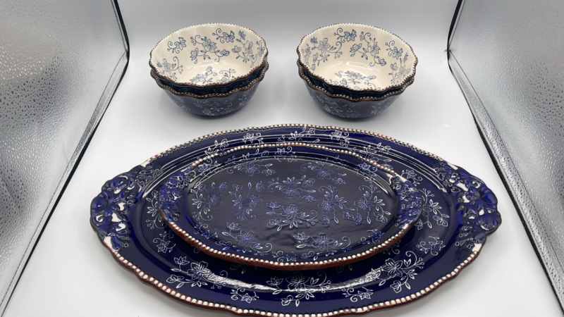 Floral Lace Platters and Bowls