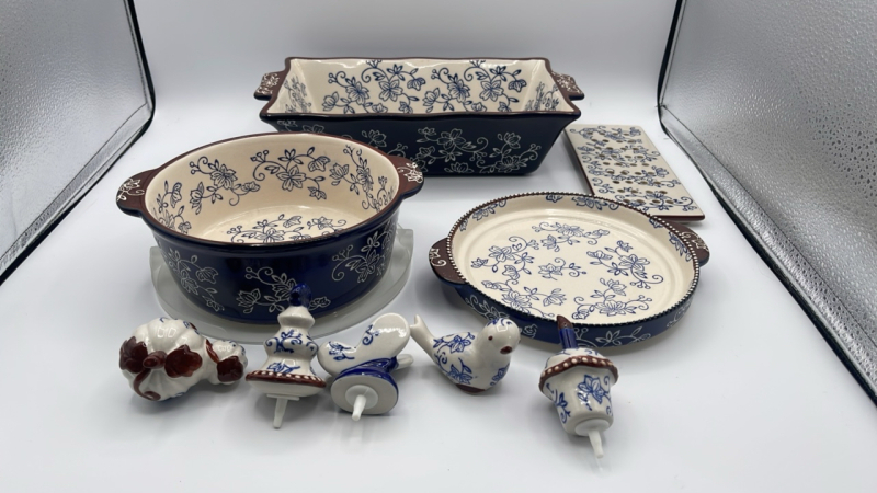 Floral Lace Baking & Serving Dishes w/ Accessories