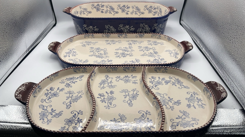 Floral Lace Oblong Serving Dish