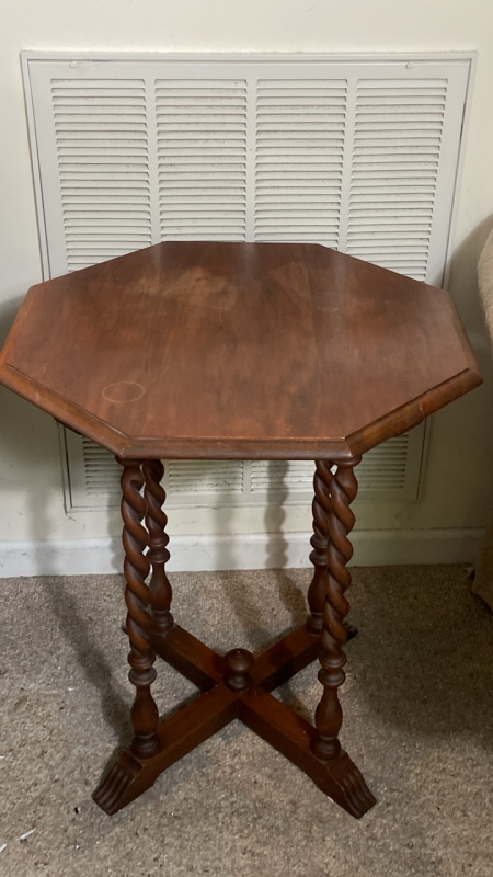 Small Octogon Barley Twist Table