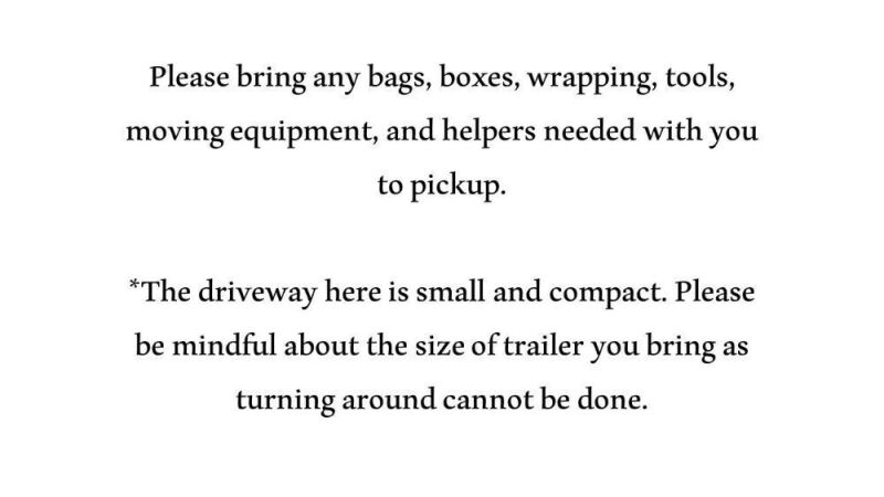 What To Bring To Pickup