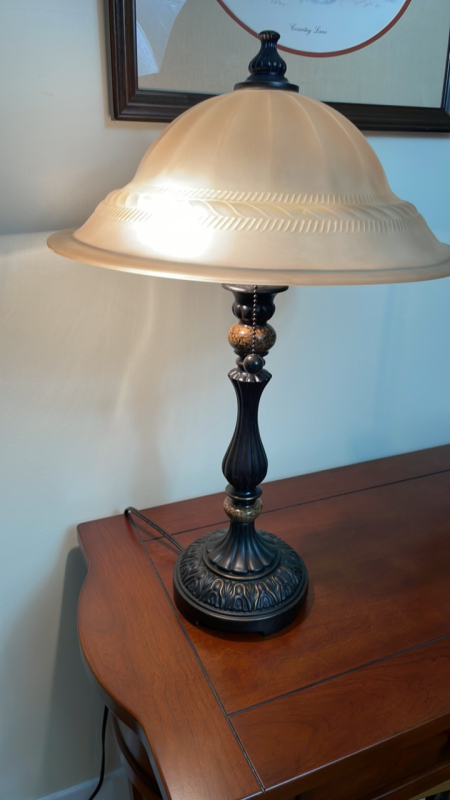 Pedestal Lamps (2) with Two Bulbs