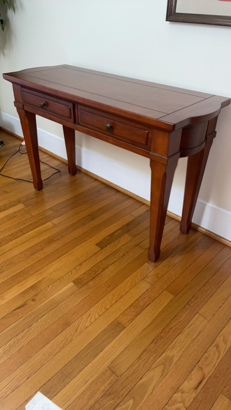 Broyhill Wooden Two Drawer Table