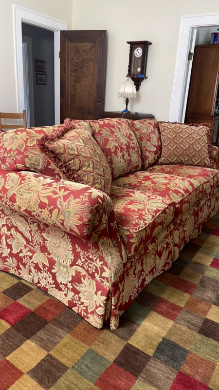 Broyhill Couch with Two Cushions, Broyhill Love Seat with Two Cushions