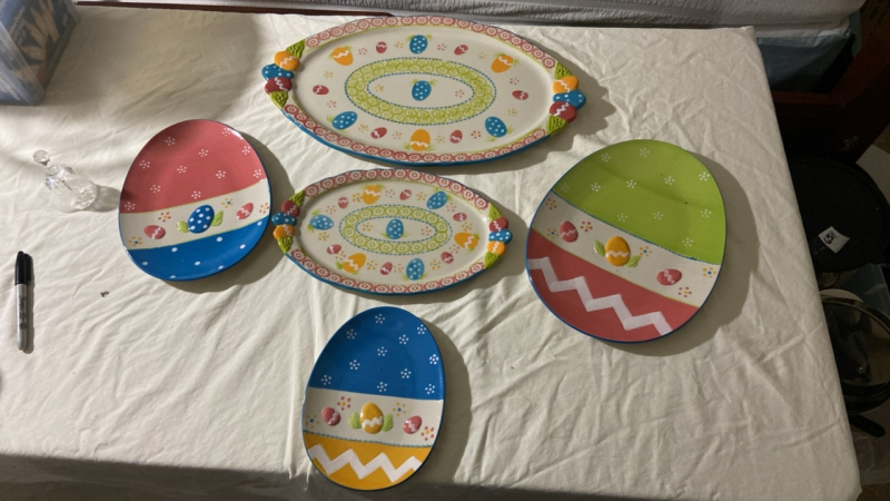 Easter platter and plates